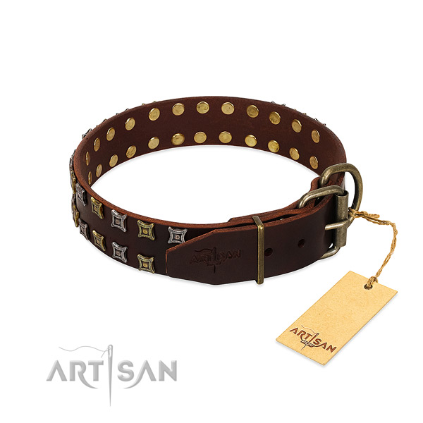 Best quality leather dog collar made for your canine